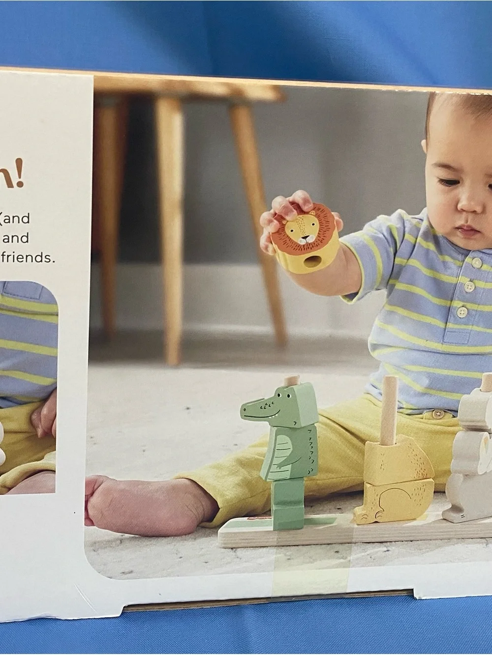Fisher-Price Yellow Lion Wooden Stack & Sort Set